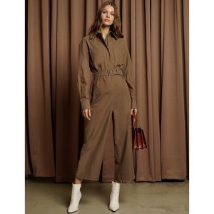 ⭐️HP⭐️ Pixie Market Jeanne Brown Belted Jumpsuit